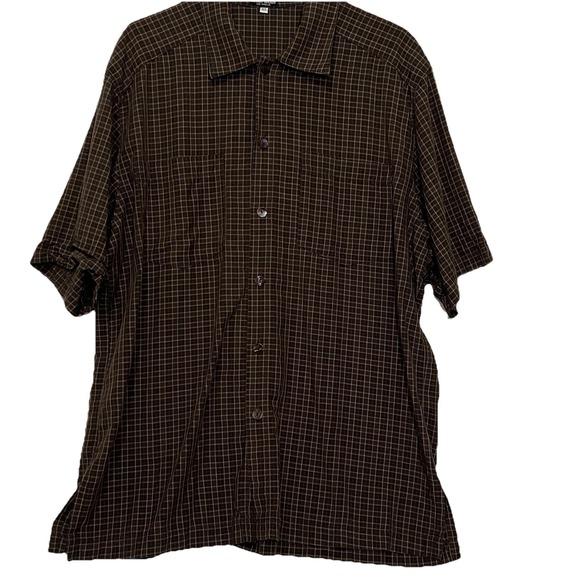 Marc Other - Marc Baxis Los Angeles Vintage Micro Plaid Button Short Sleeve Shirt Men Size XL